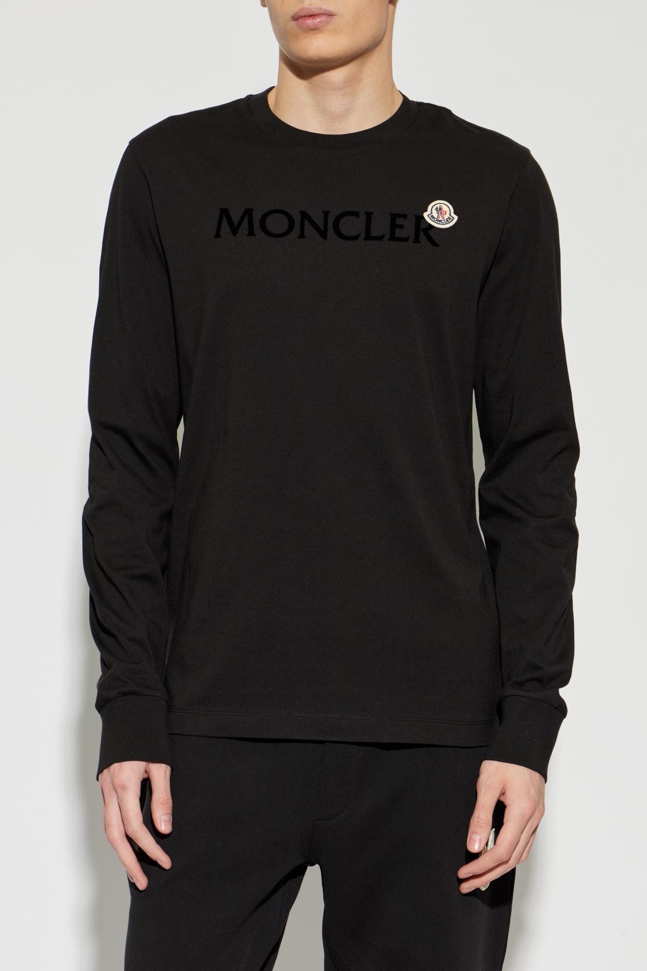 Preto T-shirt de manga comprida Moncler - Vitkac Brazil